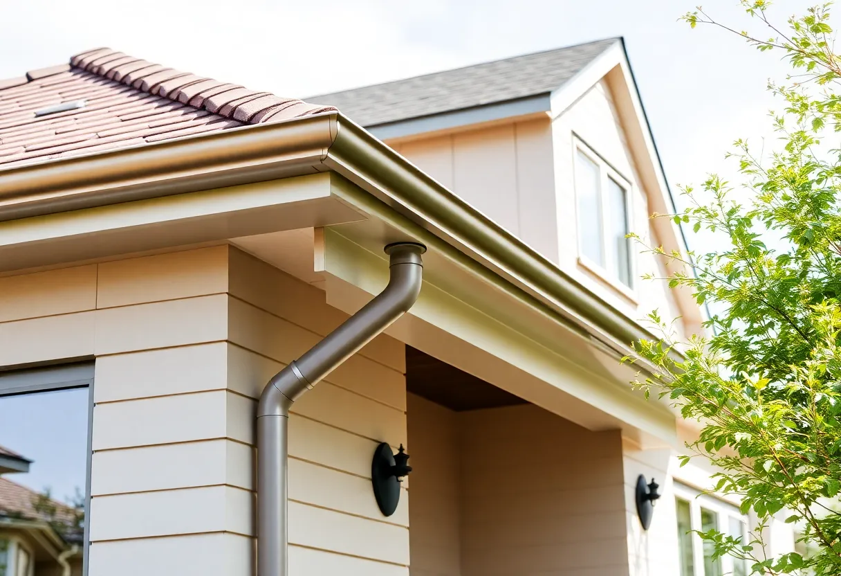 Modern house showcasing an upgraded roof drainage system
