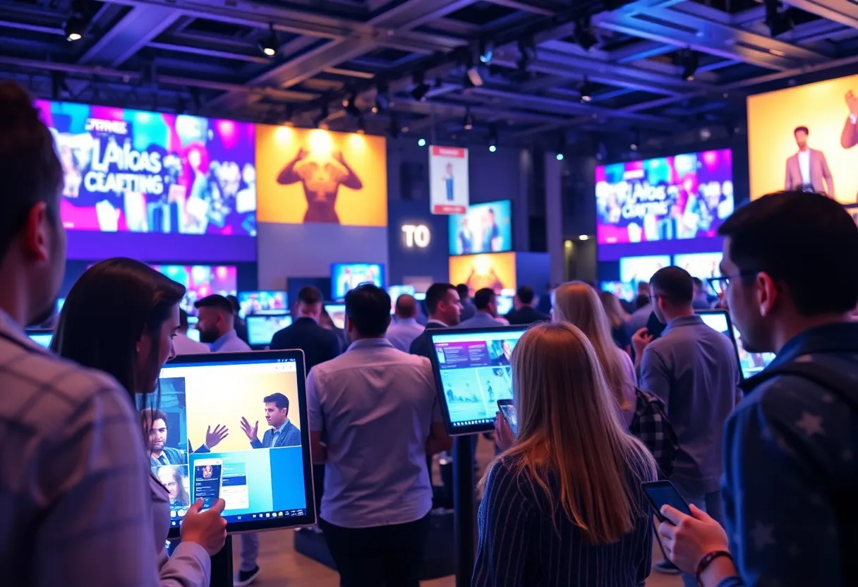 Participants engaging in a virtual marketing event