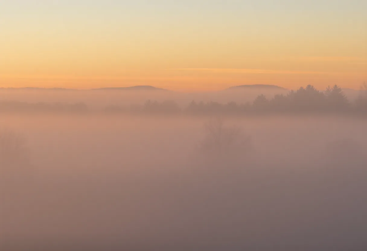 Fog blanketing the streets of Newberry, SC in the early morning light