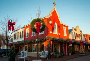 Clear and bright Christmas Eve in Newberry, South Carolina
