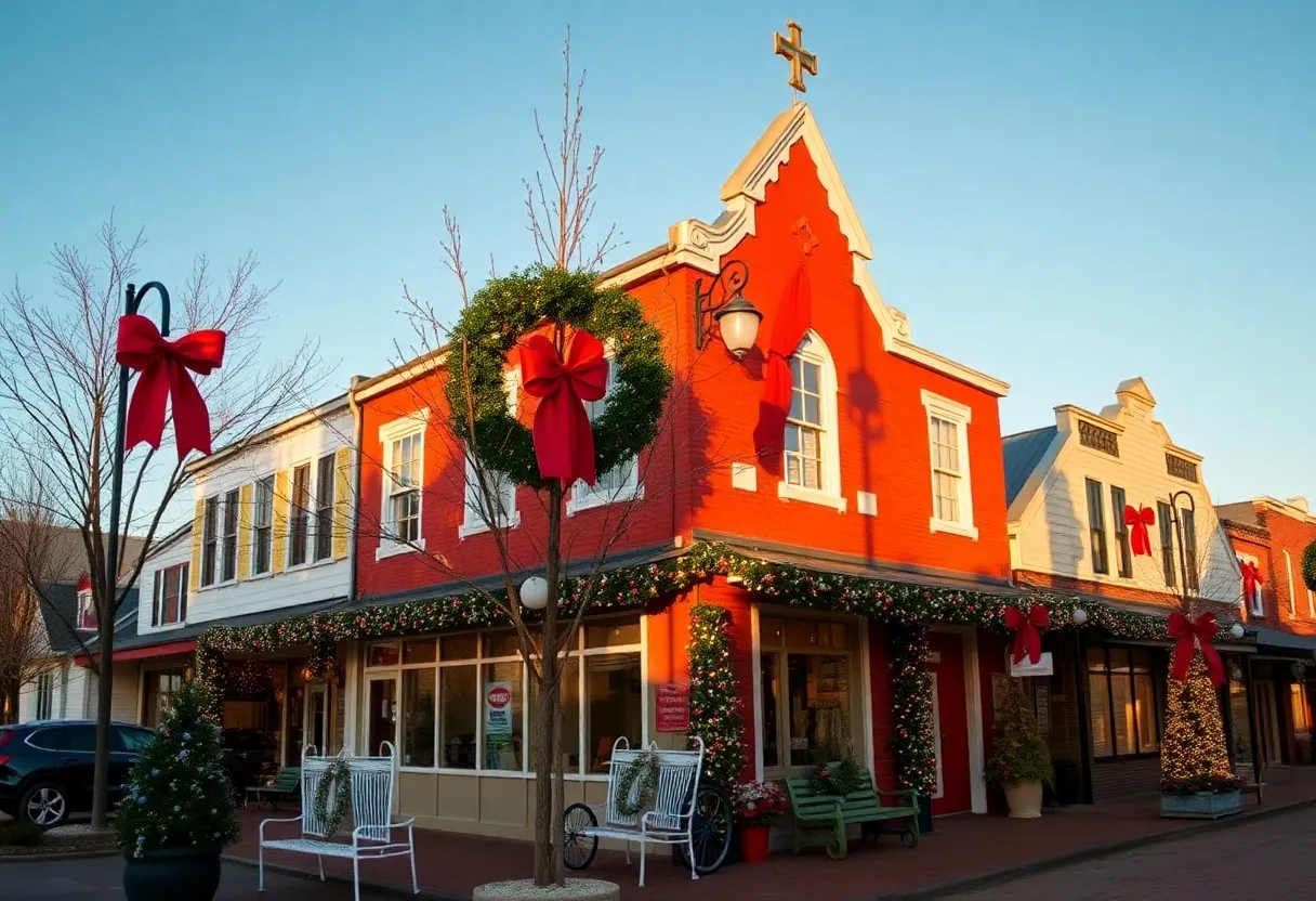 Clear and bright Christmas Eve in Newberry, South Carolina