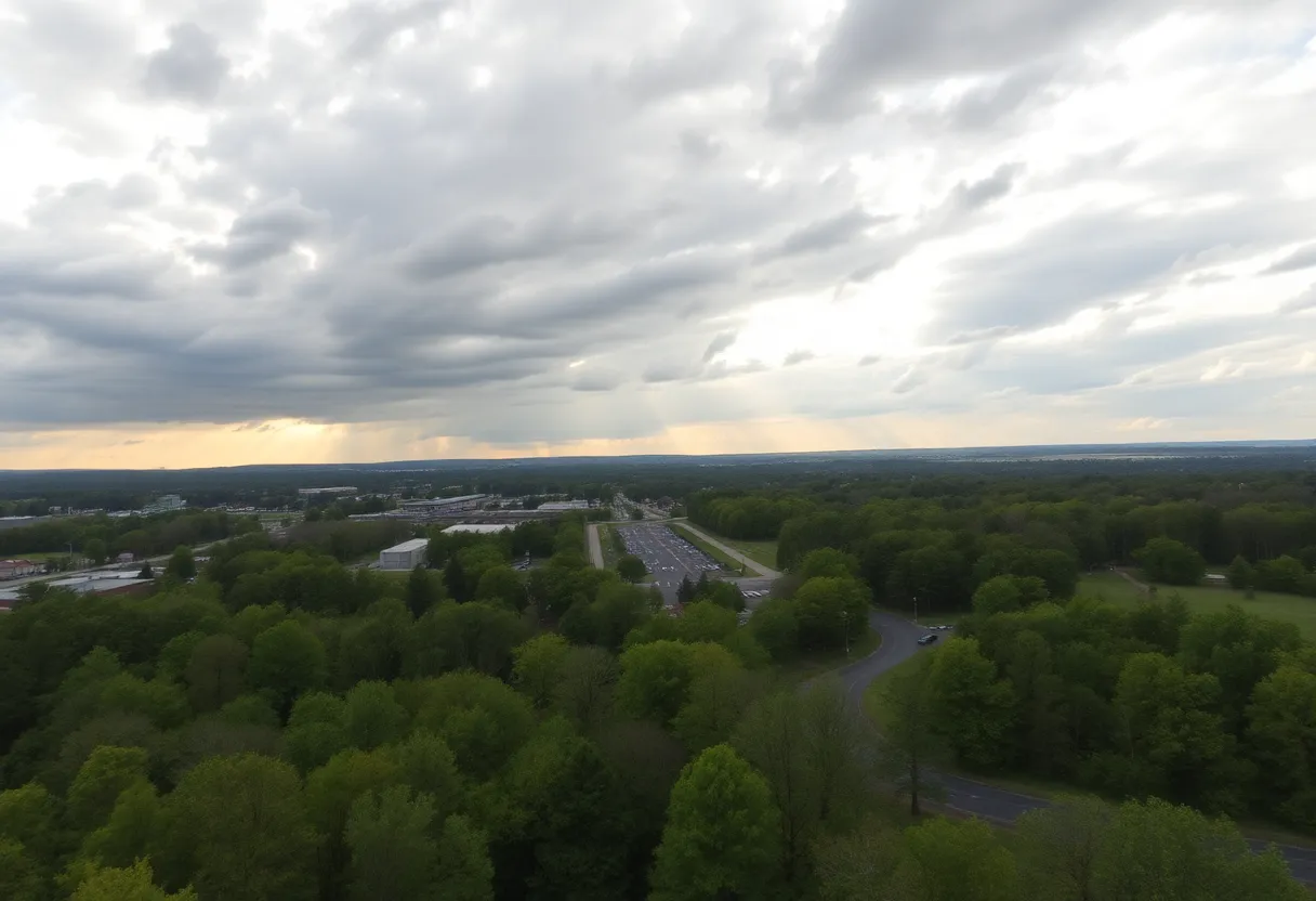 Partly cloudy morning in Newberry, SC