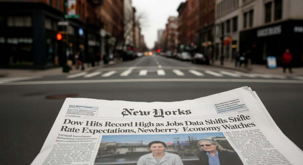 Dow Hits Record High as Jobs Data Shifts Rate Expectations, Newberry Economy Watches