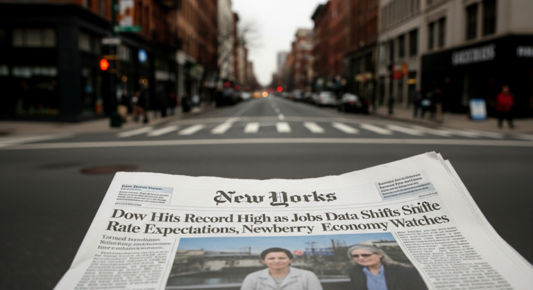 Dow Hits Record High as Jobs Data Shifts Rate Expectations, Newberry Economy Watches