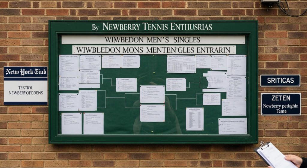 Newberry Tennis Enthusiasts Track Wimbledon Men’s Singles Bracket