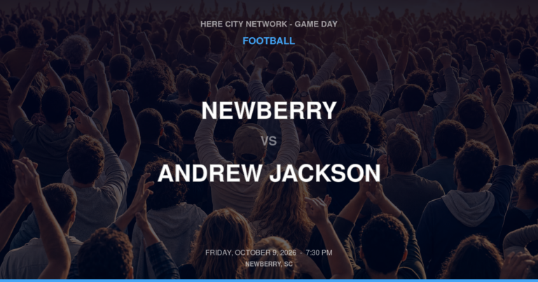 Newberry vs. Andrew Jackson — Football Game Day — Kershaw, SC — Oct 9, 2026