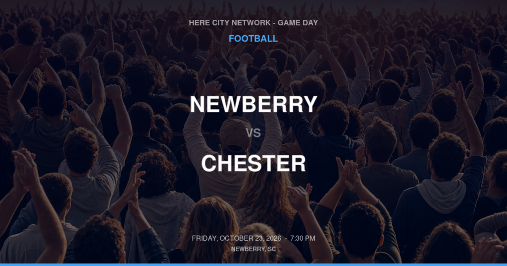 Newberry vs. Chester — Football Game Day — Chester, SC — Oct 23, 2026