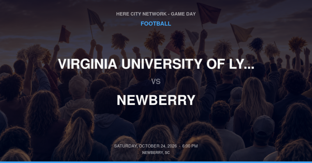 Virginia University of Lynchburg vs. Newberry — Football Game Day — Newberry, SC — Oct 24, 2026